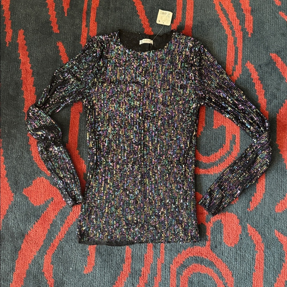 Free People Intimately Gold Rush Long Sleeve Top - Picture 3 of 8